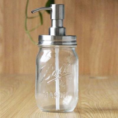 Badezimmer-Seifenspender aus rostfreiem Lotionglas und Stahl