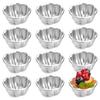 6/12Pcs Reusable Aluminum Alloy Dessert Mould, Non-stick Egg Tart Molds Cupcake Muffin Cup Mould - Kitchen & Baking Tools