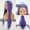 Purple Wig for Women Cosplay Wig 26inch Long Straight Hair Wigs 13*4 Synthetic Lace Wigs Natural Hairline for Daily Use