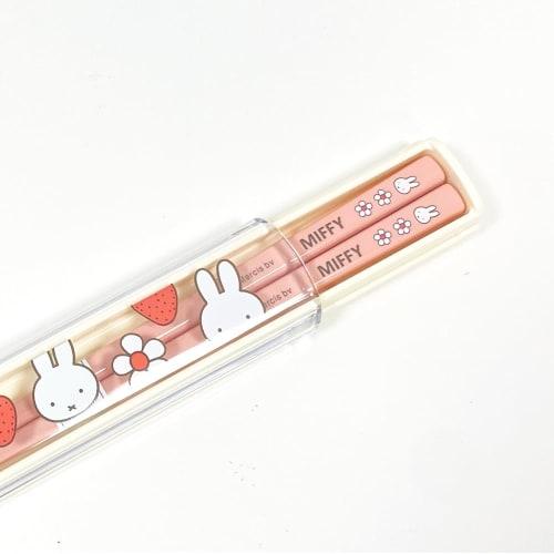 Dick Bruna Miffy Chopsticks & Case, Square, 3156, Lunch Box, Chopsticks, Preschool, Kindergarten, Elementary School, Girls