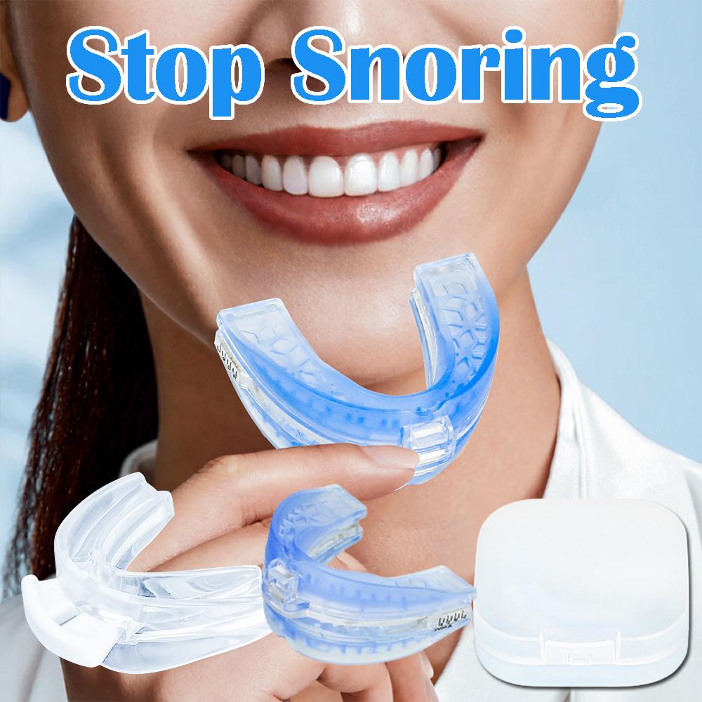 Anti Snoring Silicone Mouthpiece Sleep Earplugs Improve Sleep Anti Teething Grinding Sleep Aid Anti Snoring & Apnea Device