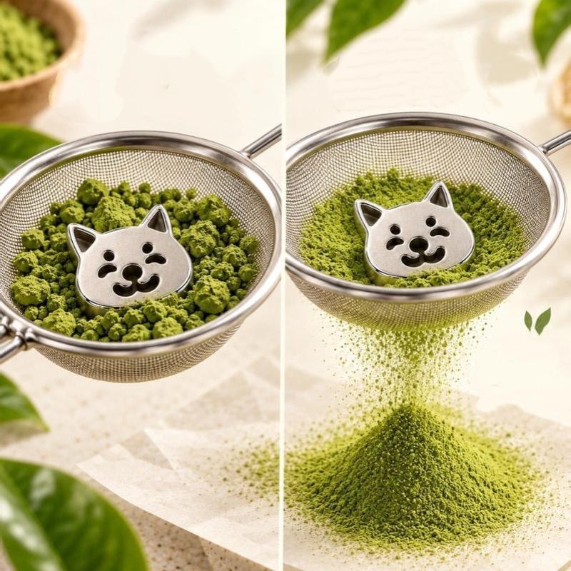 3Pcs Stainless Steel Matcha Sifter Set With Multiple Cute Shape Molds And Fine Mesh Perfect For Home Baking Matcha Making Coffee