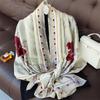 180*90cm muffler fashion Luxury Brand Scarf Women New Style Fashion Color Matching Print Silk Lady Popular Headcloth Beach Shawl