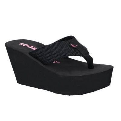 Womens/Ladies Diver Webbing Slip On Wedge Sandals