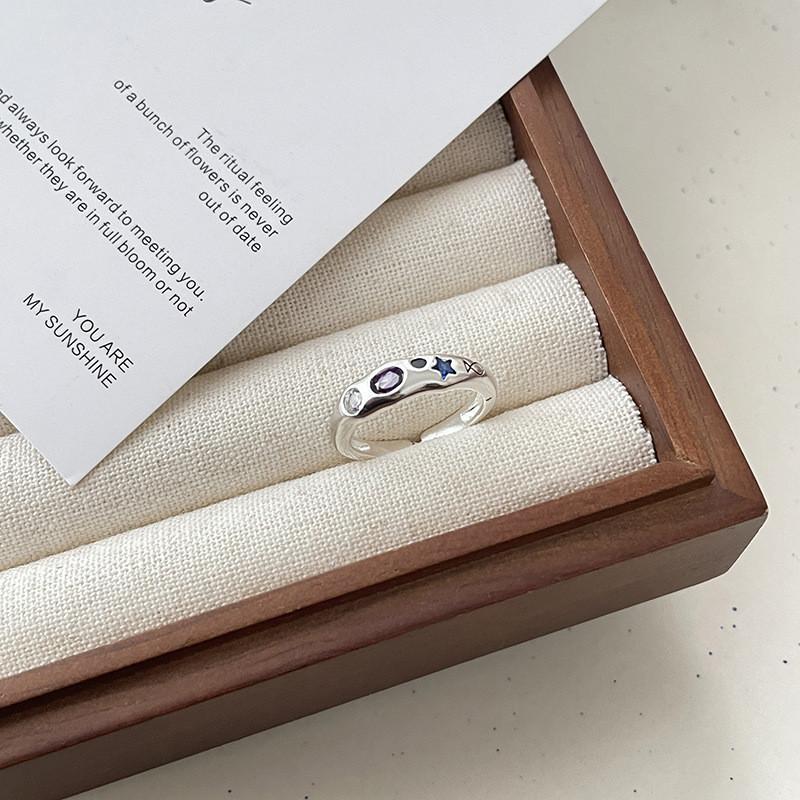 Colorful Heart Shaped Zirconia Ring For Women Trendy Adjustable Fashion Accessory 2024