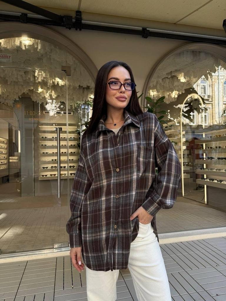 2025 Women's Long Sleeve Plaid Flannel Shirt - Preppy Style, Plus Size, Casual Coat