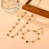 Titanium Steel Multicolor Zirconia Necklace & Bracelet Set - Elegant, Fashionable, and Versatile