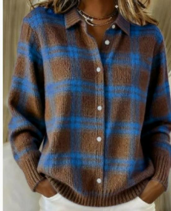 2026 Autumn/Winter European & American Solid Color Print Loose Long Sleeve Women's Shirt