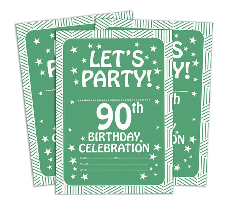 Darling Souvenir Green Birthday Invitation Card Printable Elegant Fill or Write In Blank Party Invites 28 Pcs 5 X 7