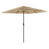 Brown Sun Umbrella with Steel Pole 248 x 248 x 248 cm