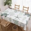Rechteckige Tischdecke mit Meeresleben-Muster für Tischdekoration Küche Esstisch Wasserdichte Wiederverwendbare Tischdecken für Tisch Esszimmer