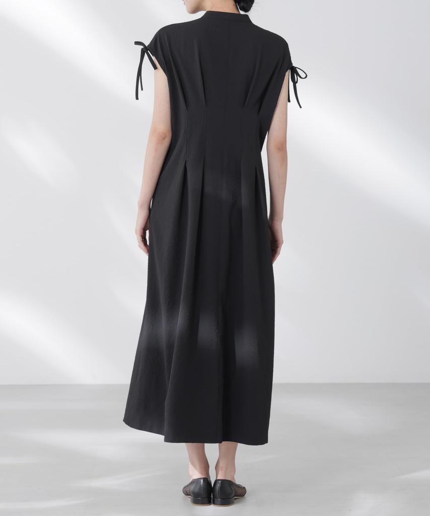 Nano Universe Ribbon Drawstring Soccer Shirt F Women's Dress, 010, Black, 669-5219318