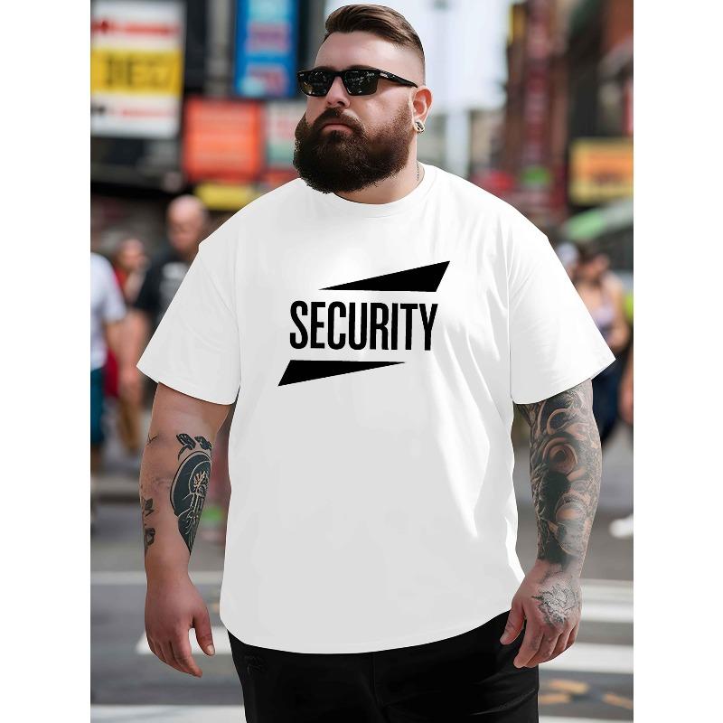 

Security Summer Outdoor Sports and Leisure Short-sleeved T-shirts. Men s Latest Trendy Fashion Printed Large Size T-shirts. Loose Shirts 2XL белый