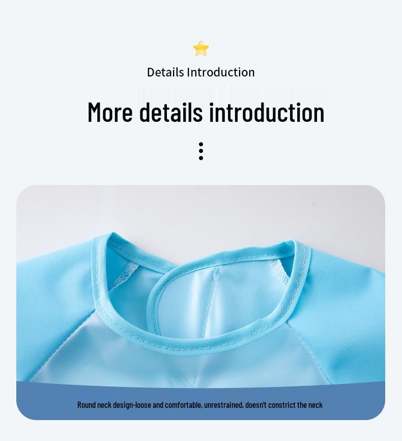 Waterproof Long-Sleeve Baby Bib: Stain-Resistant, Reversible Smock for Spring & Autumn