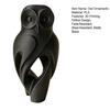 Wear-Resistant Table Decor 3D Printed Owl Figurine, Hollow Modern Art Sculpture with Matte Black Finish, Office Home Minimalist Desk for Bookshelf,