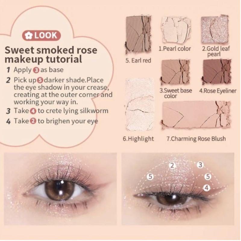 Judydoll - 7 Colors Palette - Sweet Smoked Rose