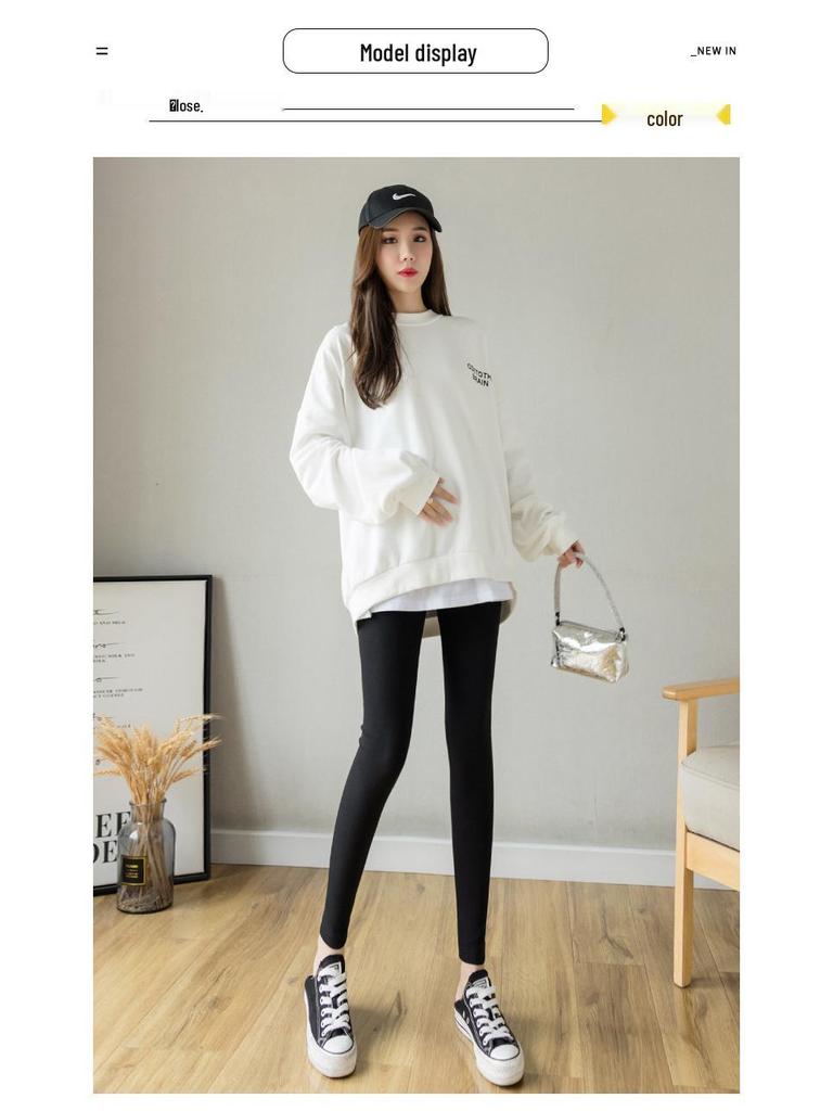 In-Stock Maternity Leggings: Soft, Warm Cotton, Plus Velvet, Elastic Fit for Spring, Autumn & Winter