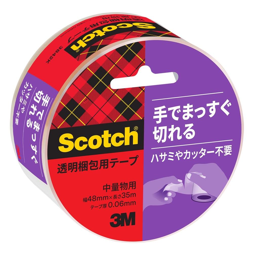 

3M Scotch Gum Tape Packing that can be cut straight by hand 48mm x 35m 3842K