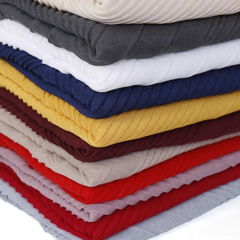 Sciarpa di Cotone a Pieghe Stropicciate Hijab di Grandi Dimensioni per Donne Velo Musulmano Copricapo Sciarpa Stropicciata Foulard Islamico Femme Hijab