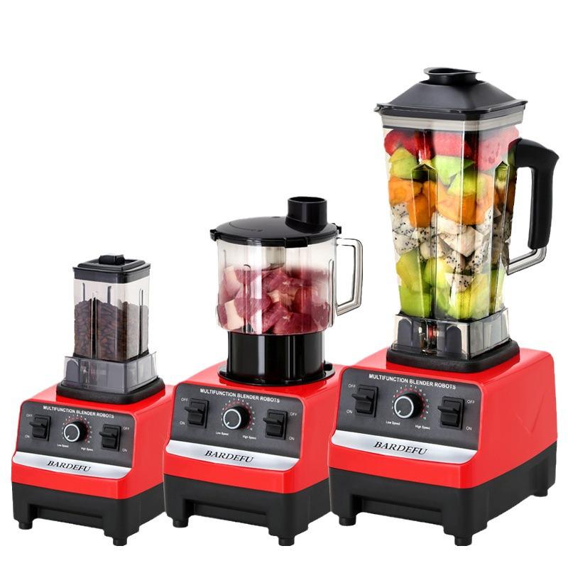 Mixeur Puissant en Acier Inoxydable Cross 4L: Tasse Double, Hachoir à Viande, Broyeur à Glace, Presse-agrumes - Multifonctionnel 2-en-1