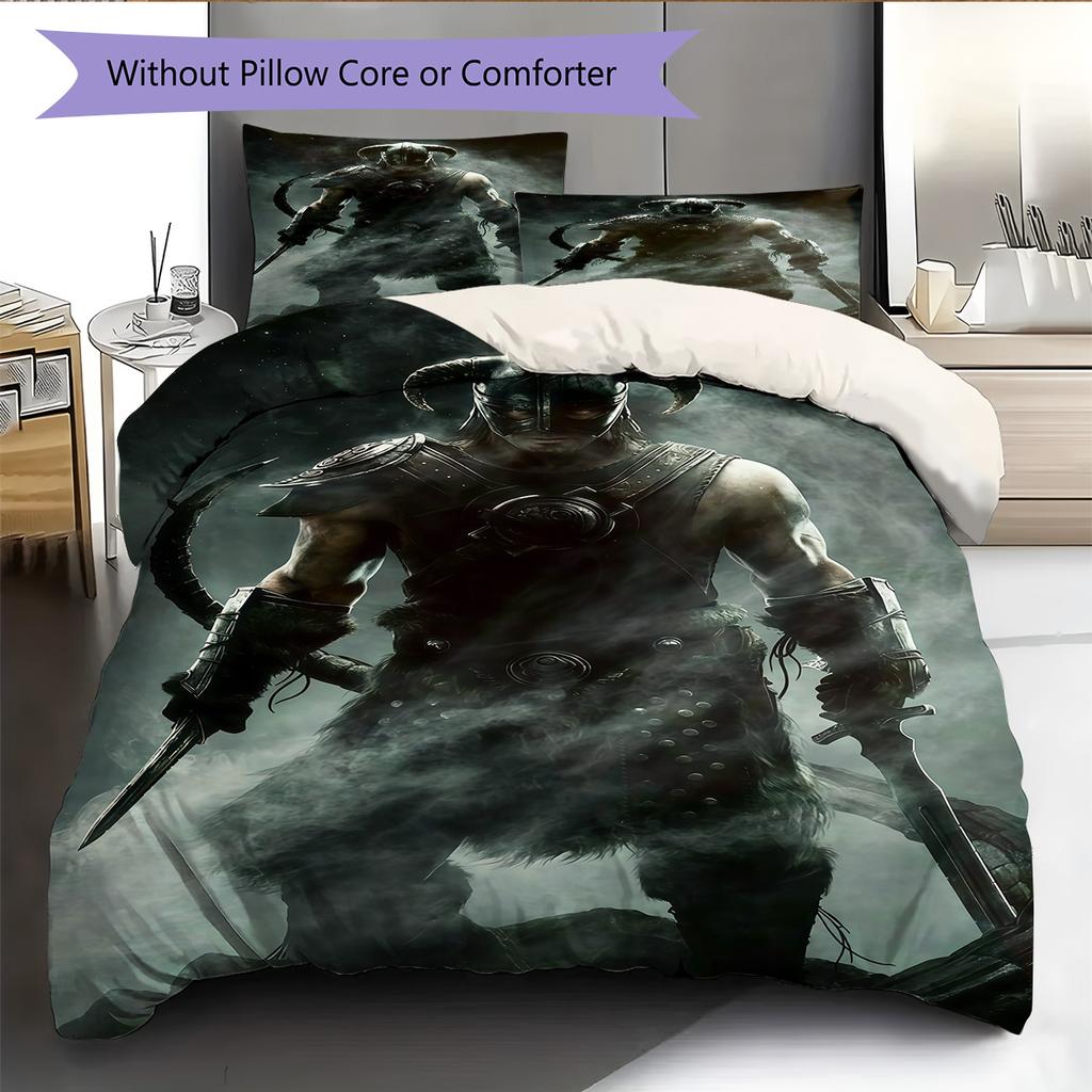 Tamriel Bedding Quilt Set Quilt Cover Pillowcase Home Decoration Birthday Gift (1 * duvet cover + 2 * pillowcase, without core)