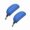 1/2pcPortable EVA Glasses Case with Carabiner Hook Colorful Sunglasses Hard Case Zipper Eyeglasses Protector Box Holder New 2025