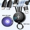 3 In 2 USB Fast Charging Cable Multi Charger Cord Nylon Braided Type C Micro IOS Charging Cable for iPhone Samsung