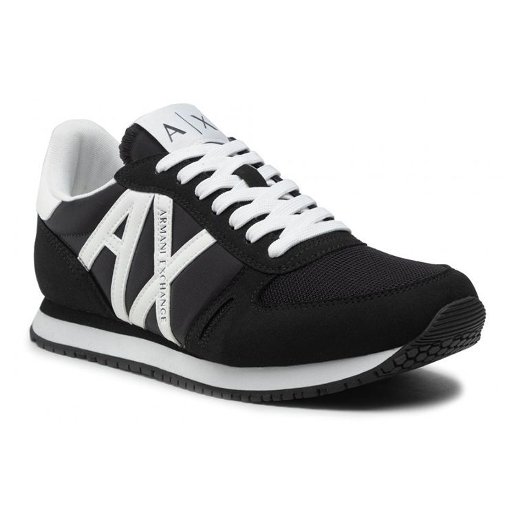 Armani Exchange Low-Top Lace-Up Sneakers Men Sneakers Black XUX017XCC68K489
