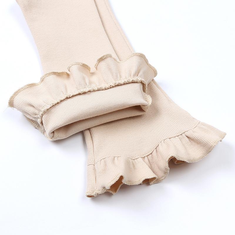 Spring and Autumn Girls' Elastic Pit Strips Fashion Retro Bell Bottom Pants Versatile Pants Pit Strips Underpants Trendy
