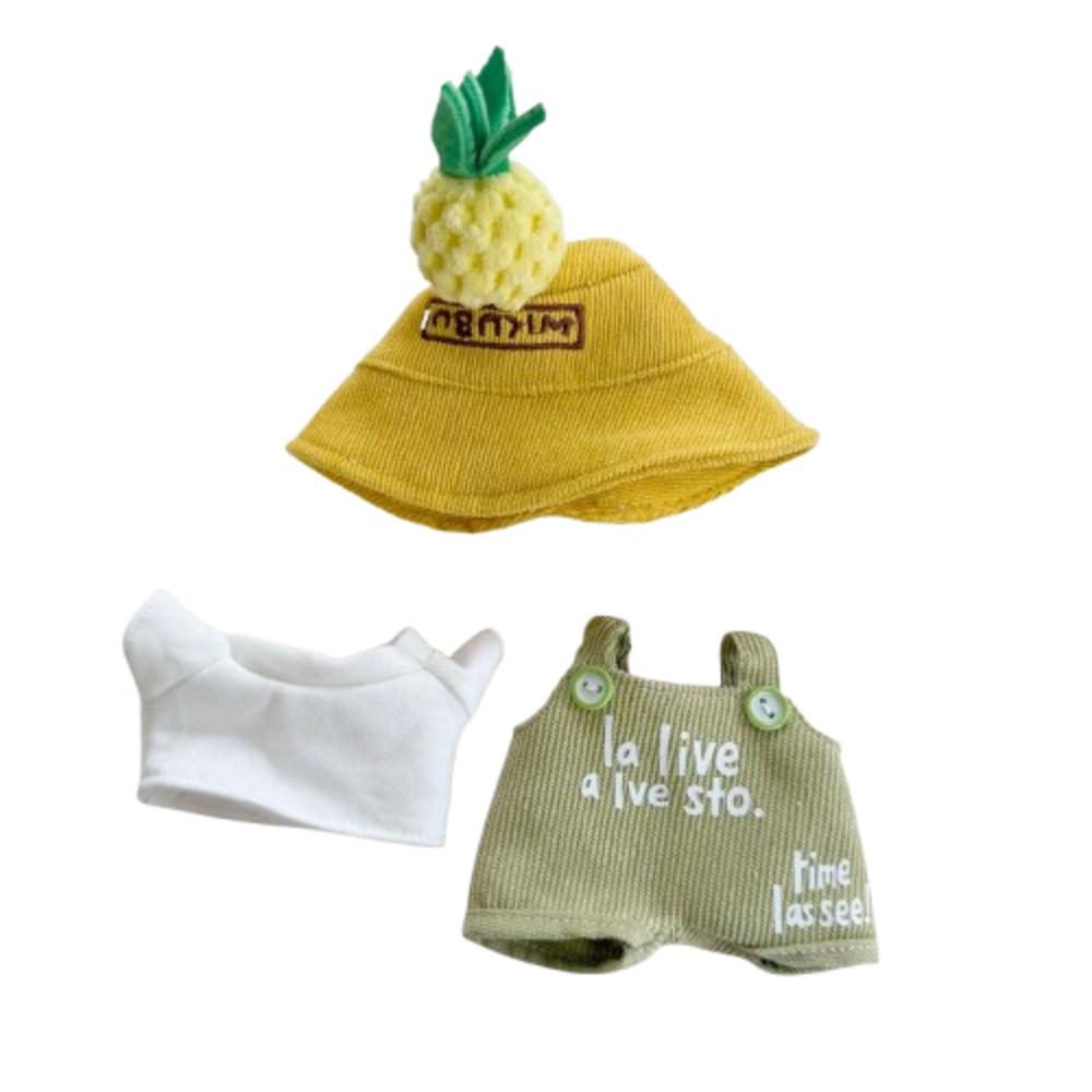 

Dress Up Labubu Doll s Clothes Pineapple set 17cm Plush Dolls Clothes Cotton Doll Accessories Style A