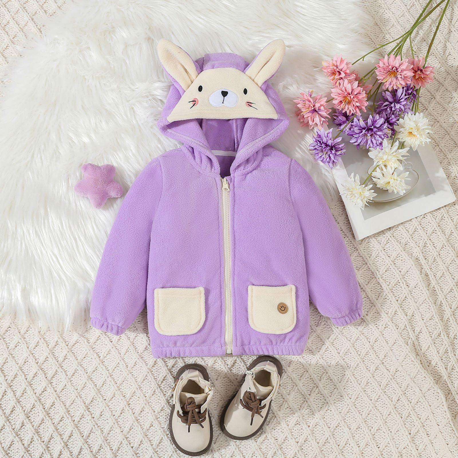 

Детский стильный универсальный комплект из топа и куртки, детская верхняя одежда 6Y светло-фиолетовый