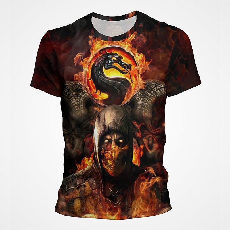 Mortal Kombat Game 3D Print T-Shirts Summer Men Women Casual Fashion Oversized Short Sleeve