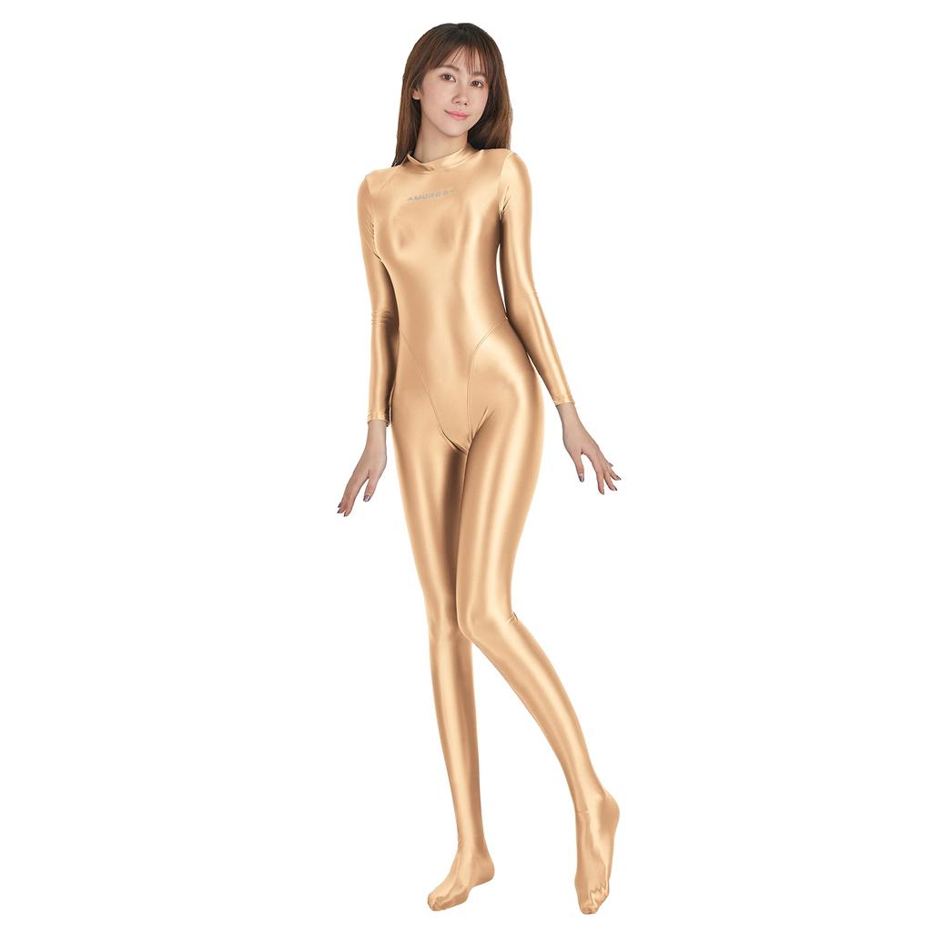 AMORESY Sexy Cosplay Full Body Full Body Super Costume Size Tight-Fitting Swimsuit, Type, Ultra-Glossy Tights, Leggings, Stockings, Elastic, Stretchy,
