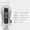 For Porsche Cayenne Mancan Panamera 911 718 Boxster Cayman Taycan 2010-2024 Car Key Paint Case Bordeaux Red Shell Replacement