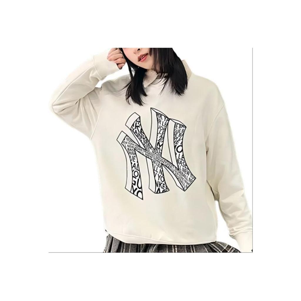New MLB New York Yankees Sweatshirts Unisex White 3AMTU0131-50CRS