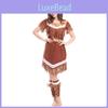 Adorable Womens Caveman Costume Set Featuring Stunning Fringe Design In Polyester Fabric
