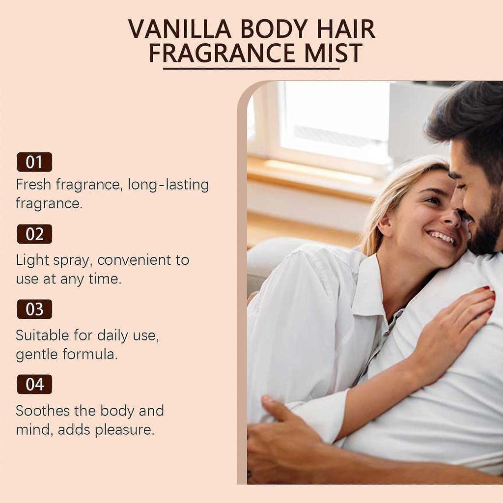 Roxelis Vanilla Body Fragrance Spray Natural Fresh Light Fragrance Lasting Fragrance Daily Body Hair Fragrance Spray
