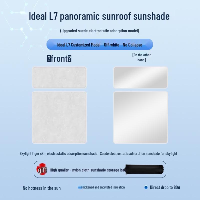 23-Model L7 Sunroof Electrostatic Heat & Privacy Sunshade