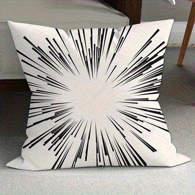 Home Decor Abstract Black And White Geometric Pillow Covers Pattern Cushion Cover Suitable For Sofa Bedroom Car Pillow Cover