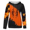 Women's Casual Fashion 2022 Halloween Print Long Sleeve Pullover Hooded Top