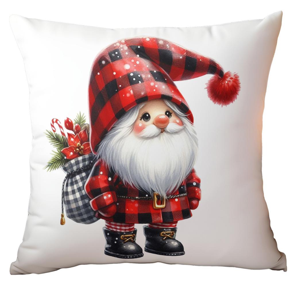 New Christmas Pillow Cover Red Plaid Creative Print Home Living Room Sofa Pillow Cover Premium Durable Quality
