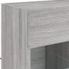 Wall Mounted TV Cabinet with LED Lights Grey Sonoma 58.5 x 30 x 60.5 cm
