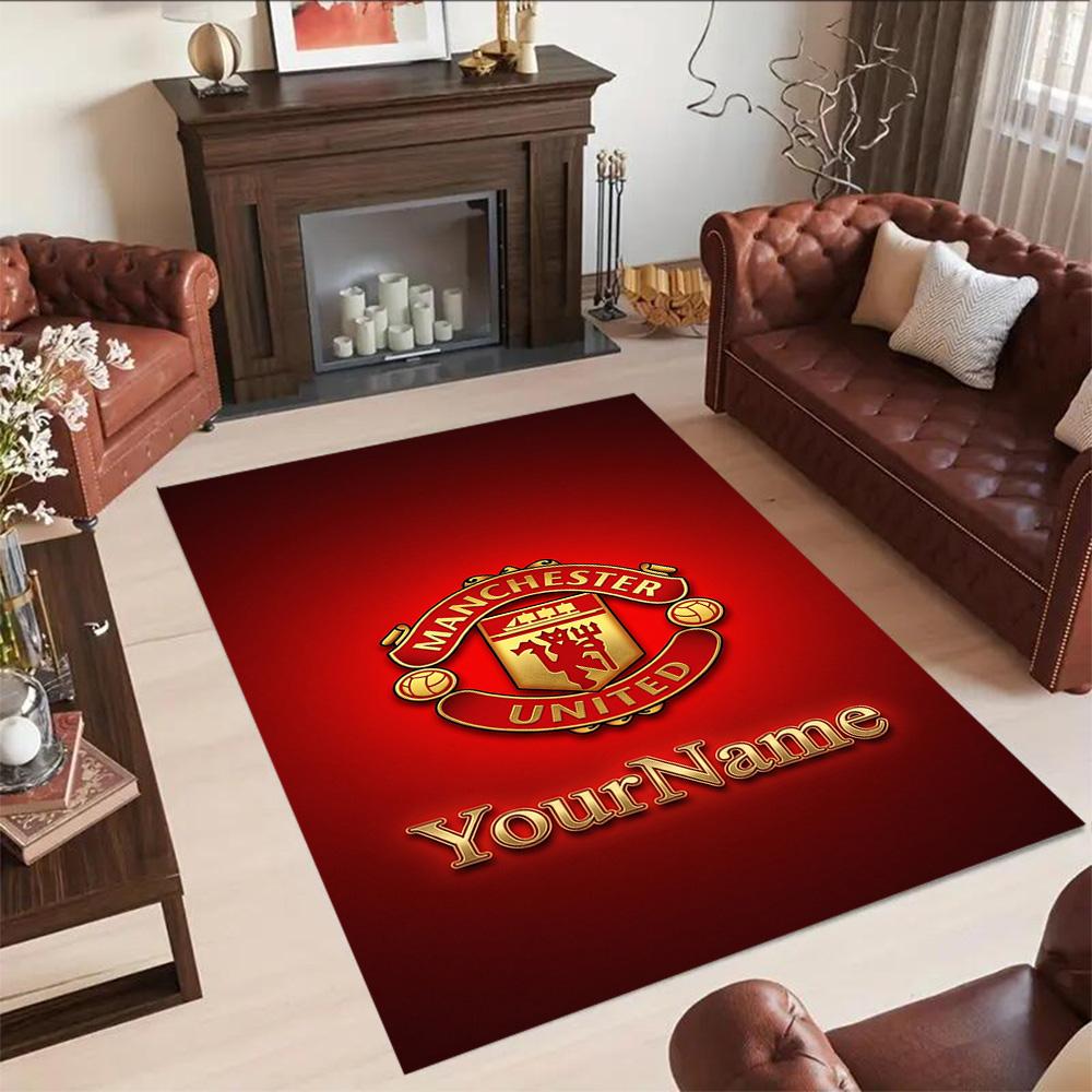 Manchester Personalized Text Area Rug Design for Foyer Kitchen Living Rooms Decorate room Anti-slip Rug Anime Office Decor Spiritual Gift