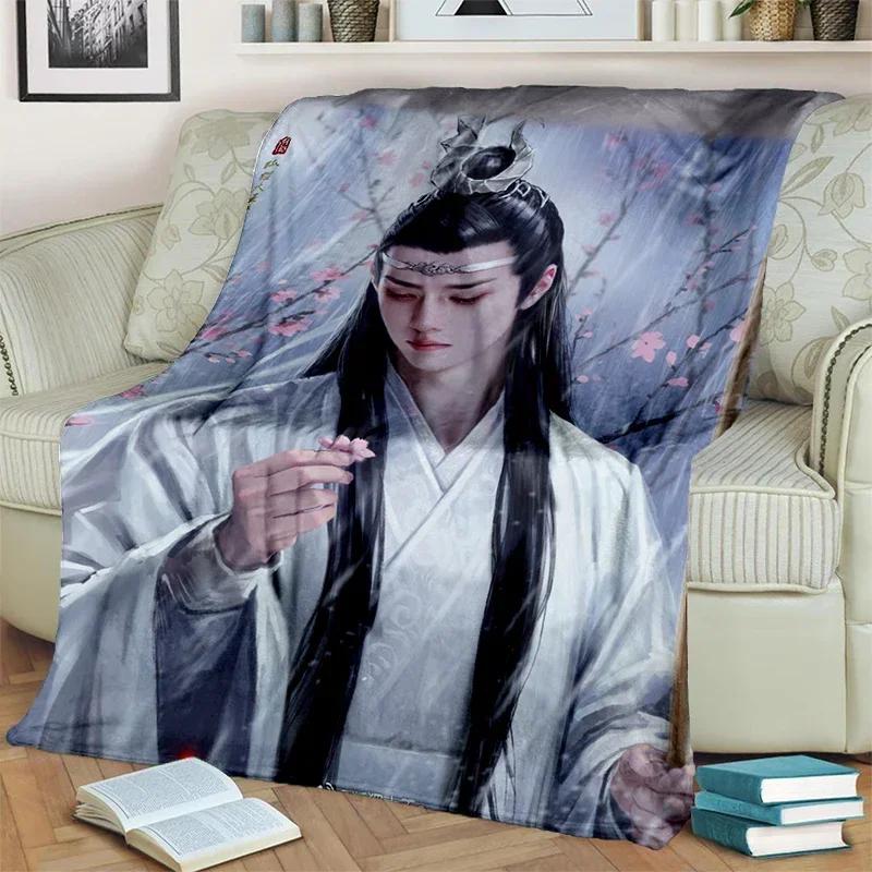 Drama The Untamed xiao zhan wang yi bo Weiche Überwurfdecke, Überwurfdecke, weiche Cartoon-bedruckte Tagesdecke, Tagesdecke, Sofa-Geschenk