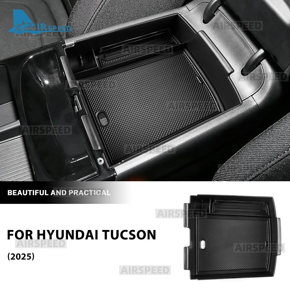 For Hyundai Tucson NX4 2025 2026 2027-UP ABS Car Armrest Storage Box Center Console Tray Organizer Interior Accessories Tidying