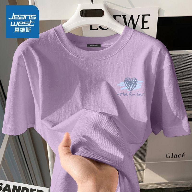 Летняя футболка с короткими рукавами хлопковая футболка свободного кроя с круглым вырезом XXL 2329₽