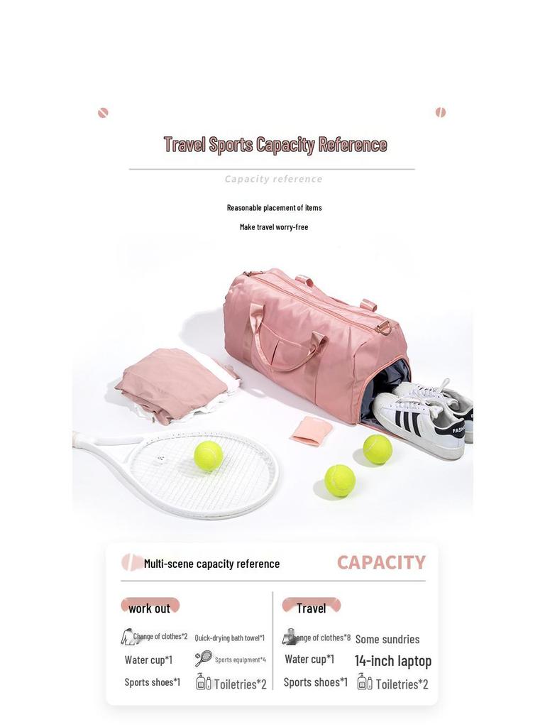 Stylish Women's Wet/Dry Swim & Gym Shoulder Bag – Lightweight, Trendy Sports Handbag for Travel & Yoga