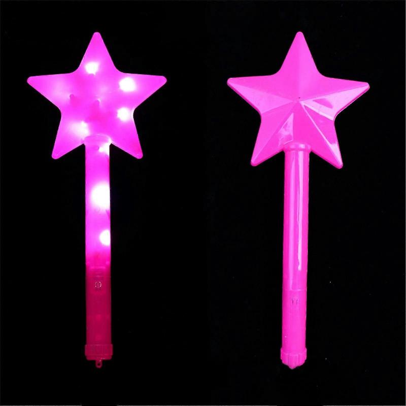 10PCS Flashing Sticks LED Star Stick Glowing Wand Stage Toy Festival Party Light Up Fairy Wand Adult Girls Party Favor