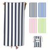 Microfiber Beach Towel Quick Drying Stripe Towel With Portable Bag, Thin and Lightweight Absorbent Towels Perfect Sports & Trave