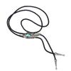 Metal Turquoise Bolo Tie Wing Pattern Feather Necktie for Shirt Jeans Western Necklace Braided Shoestring Necktie Bola-T